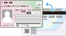 マイナンバーカード表面の例